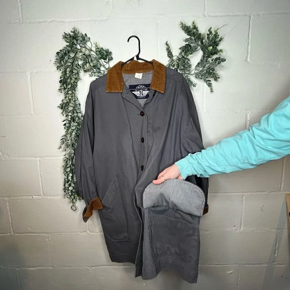 Docker's Women's Gray Jacket with Tan Collar Large - Picture 4 of 10